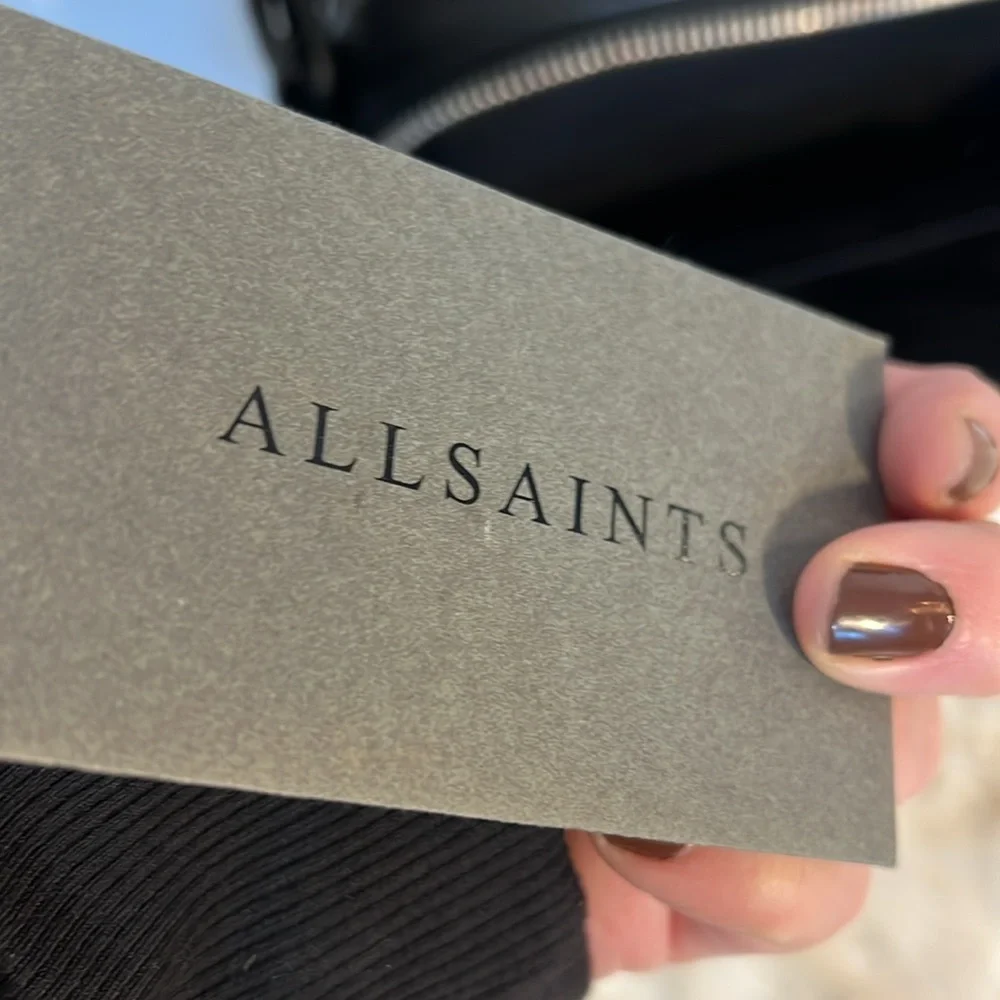 All saints black lamb leather purse. 8x6x3 - Picture 7 of 13